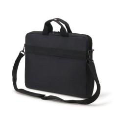 DICOTA Eco Bretaske 156 - Stylish & Sustainable 300D RPET Polyester Laptop Bag in Black - Perfect for Professionals & Students!